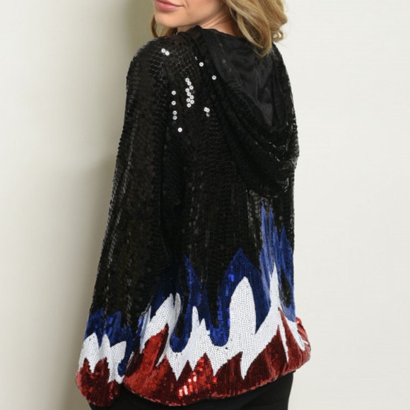 SEQUIN HOODIE - Picture 2 of 2